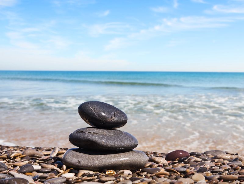 rocas en la playa